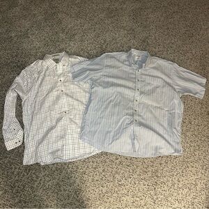 BUNDLE L.L. Bean 100% Cotton Button Down Short Sleeve & Long Sleeve Dress Shirts